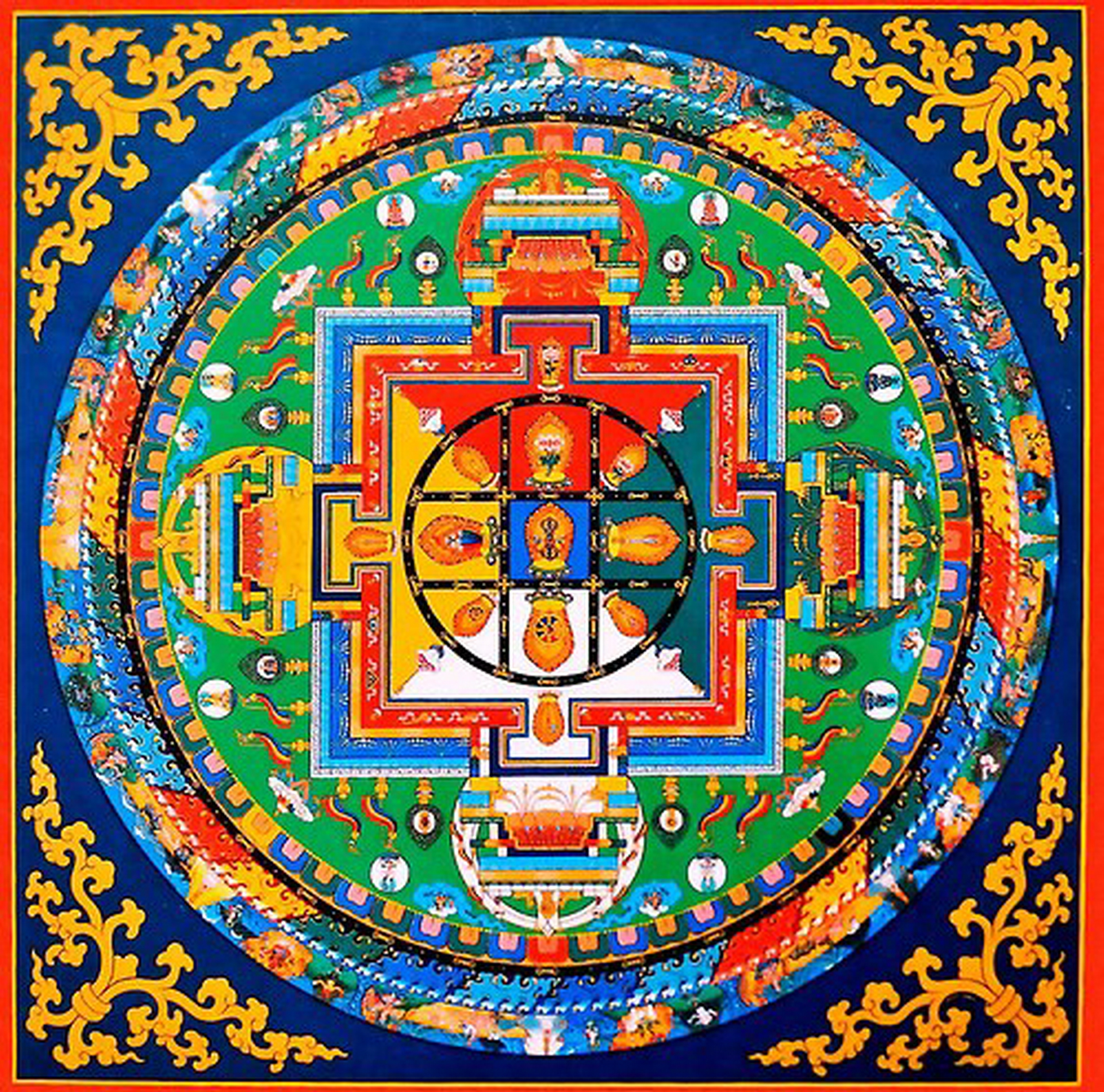 Image Likeness of Tibetan Vajrabhairava Mandala Divine Perfection Pattern�